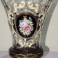 Bohemian Czech Gilt Hand Enamelled Ruby Red / Clear Glass Beaker Goblet - Tommy's Treasure