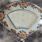 Meiji Japanese Fukagawa Antique Hand Painted Gilt Imari Phoenix Fan Plate - Tommy's Treasure