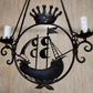 Italian 19th Century Antique Wrought Iron Nautical Sailing Ship Light Chandelier - Tommy's Treasure