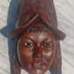 Antique Chinese Hand Carved Rosewood Inlaid Woman Empress Face Mask Sculpture - Tommy's Treasure