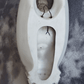 19th Century Holy Water Font Religious Irish Bisque Porcelain Angel - Tommy's Treasure