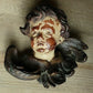 Antique Pair of German Baroque Cherub Angel Putti Head Plaster Wood Wall Plaques - Tommy's Treasure
