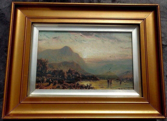 Pair of Duncan Fraser McLea (1841-1916) Oil Paintings Depicting Scottish Lochs & Castles - Tommy's Treasure