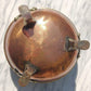 Antique Art Nouveau Copper & Brass Floral Repousse Jardiniere Footed Planter - Tommy's Treasure