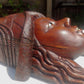 Antique Chinese Hand Carved Rosewood Inlaid Woman Empress Face Mask Sculpture - Tommy's Treasure