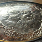 Victorian Reynolds Angels Silver Leaf Foil Convex Glass Hanging Wall Plaque 29 cm - Tommy's Treasure
