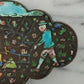 Antique Chinese Export Cloisonne Enamel Silvered Copper Opium Box Ox & Symbols - Tommy's Treasure