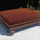 Victorian 19th Century Mahogany Rectangle Bun Feet Footstool / Footrest - Tommy's Treasure