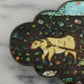 Antique Chinese Export Cloisonne Enamel Silvered Copper Opium Box Ox & Symbols - Tommy's Treasure