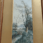 Antique Pair Signed Watercolour Forest Landscape Art Paintings Edwardian Frames - Tommy's Treasure