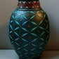 German c1900 Villeroy & Boch Mettlach Stoneware Ceramic Gilt Enamel Antique Vase - Tommy's Treasure