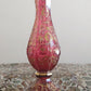 Antique 19th C. Bohemian Czech Enamelled Cranberry Gold Gilt Glass Vase 28.5 cm - Tommy's Treasure