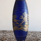 Bohemian Czech Enamelled Japanese Pagoda Gilt Cobalt Blue Glass Vase 32cm - Tommy's Treasure