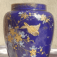 Victorian 19th Century Antique English Cobalt Blue Ceramic Pottery Enamel Gilt Vases - Tommy's Treasure