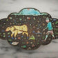 Antique Chinese Export Cloisonne Enamel Silvered Copper Opium Box Ox & Symbols - Tommy's Treasure
